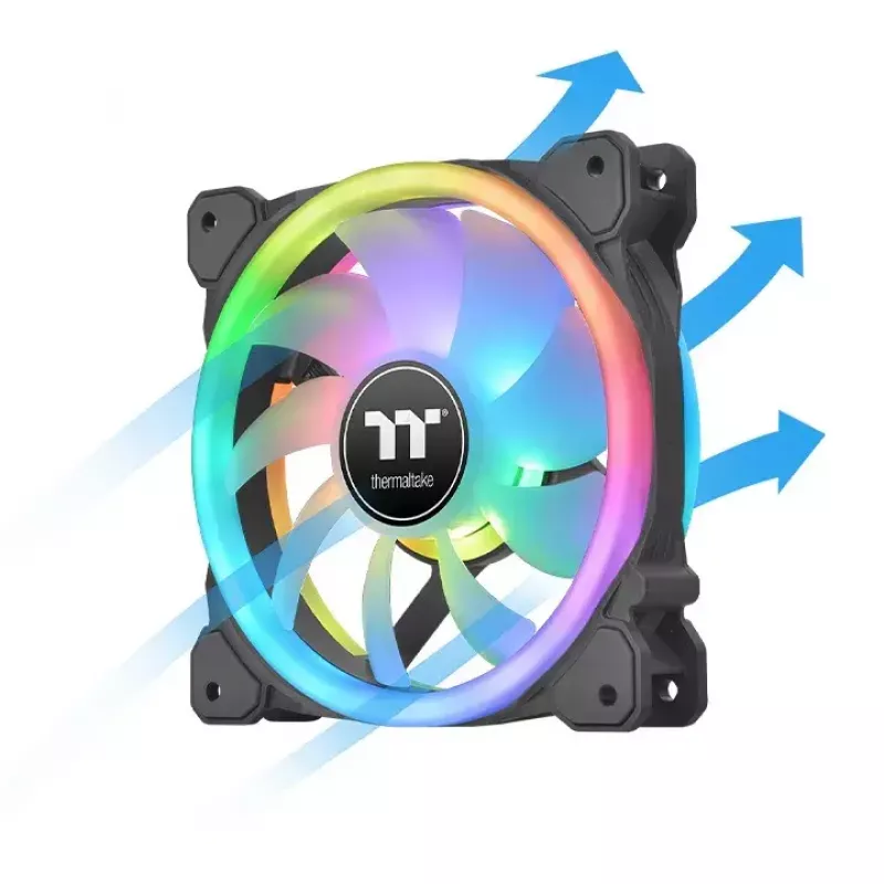 Thermaltake SWAFAN 12 RGB 12 cm ventilaator, must, 500–2000 RPM