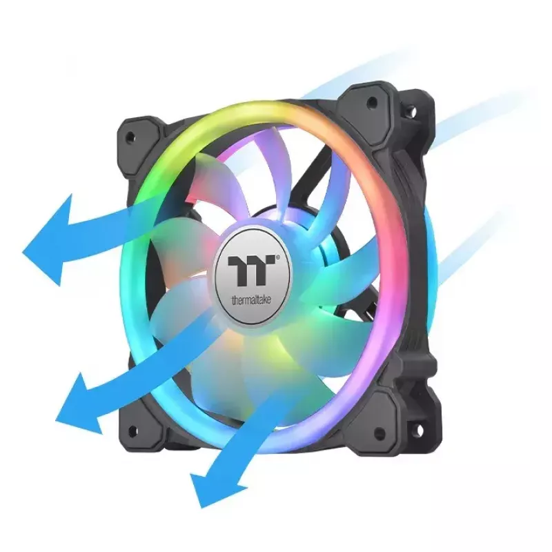 Thermaltake SWAFAN 12 RGB 12 cm ventilaator, must, 500–2000 RPM