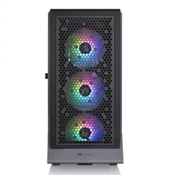 Arvuti korpus THERMALTAKE Ceres 500 TG ARGB Midi Tower Must — Karastatud klaas, EATX, 3x140mm ees, USB-C