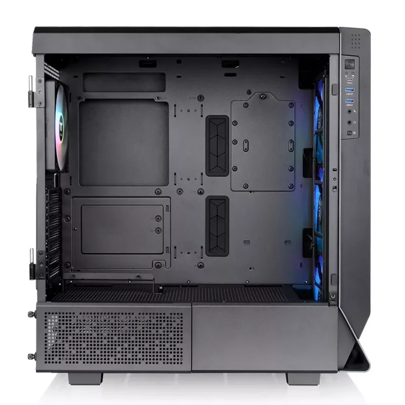 Arvuti korpus THERMALTAKE Ceres 500 TG ARGB Midi Tower Must — Karastatud klaas, EATX, 3x140mm ees, USB-C