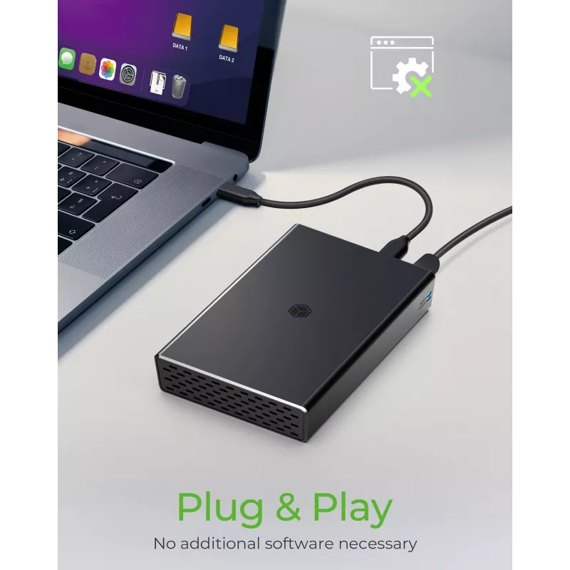 ICY BOX RAID korpus 2x HDD/SSD jaoks USB 3.2 Gen 2 Type-C® / Type-A liidesega
