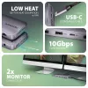 Axagon HMC-12GM2, USB 10Gbps jaotur, 3x USB-A, USB-C, HDMI, DP, RJ-45, M.2, SD/mSD, heli, PD