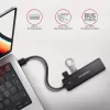 Axagon HUE-C1A 4x USB 5Gbps TRAVEL jaotur, USB-C toite sisend, 19 cm USB-A kaabel