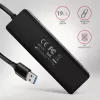 Axagon HUE-C1A 4x USB 5Gbps TRAVEL jaotur, USB-C toite sisend, 19 cm USB-A kaabel