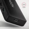 Axagon HUE-C1C 4x USB 5Gbps TRAVEL jaotur, USB-C toite sisend, 19 cm USB-C kaabel