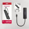 Axagon HUE-C1C 4x USB 5Gbps TRAVEL jaotur, USB-C toite sisend, 19 cm USB-C kaabel