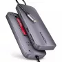 Axagon HMC-6GM2 USB 10Gbps jaotur USB-A USB-C HDMI M.2 SD/mSD PD 100W USB-C Juhtmega USB 3.2 Gen 2 (3.1 Gen 2) Type-C Hall
