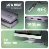 Axagon HMC-6GM2 USB 10Gbps jaotur USB-A USB-C HDMI M.2 SD/mSD PD 100W USB-C Juhtmega USB 3.2 Gen 2 (3.1 Gen 2) Type-C Hall