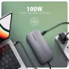 Axagon HMC-6GM2 USB 10Gbps jaotur USB-A USB-C HDMI M.2 SD/mSD PD 100W USB-C Juhtmega USB 3.2 Gen 2 (3.1 Gen 2) Type-C Hall
