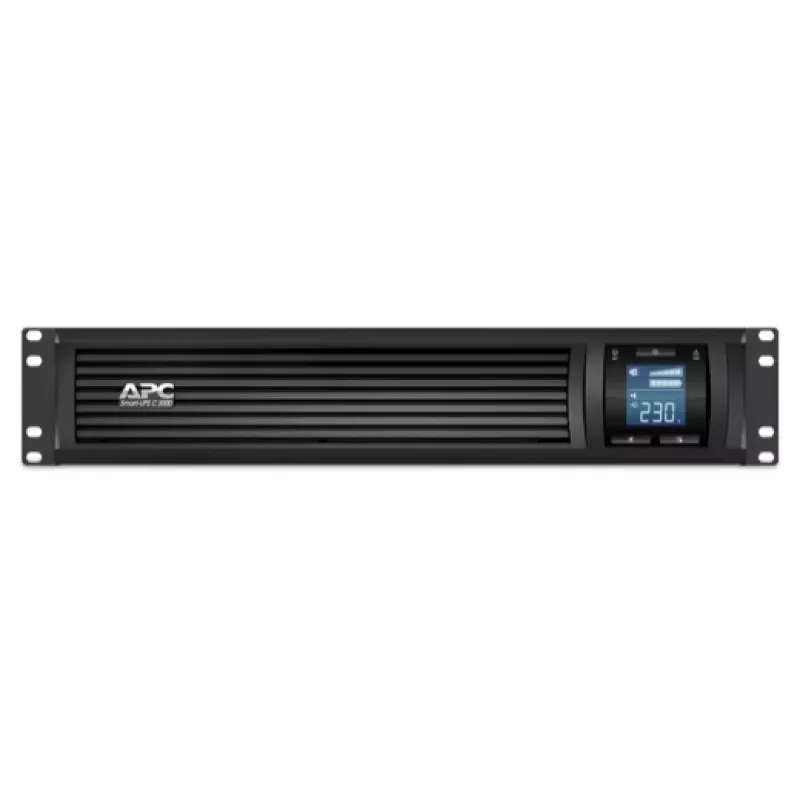 APC Smart-UPS C, Line Interactive, 2000VA, Rackmount 2U, 230V, 6x IEC C13 pistikupesa, USB ja jadaühendus, AVR, graafiline LCD