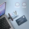 Axagon CRE-SMPA USB-A Smart / ID-kaardi taskulugeja, USB 2.0, must, 13 g
