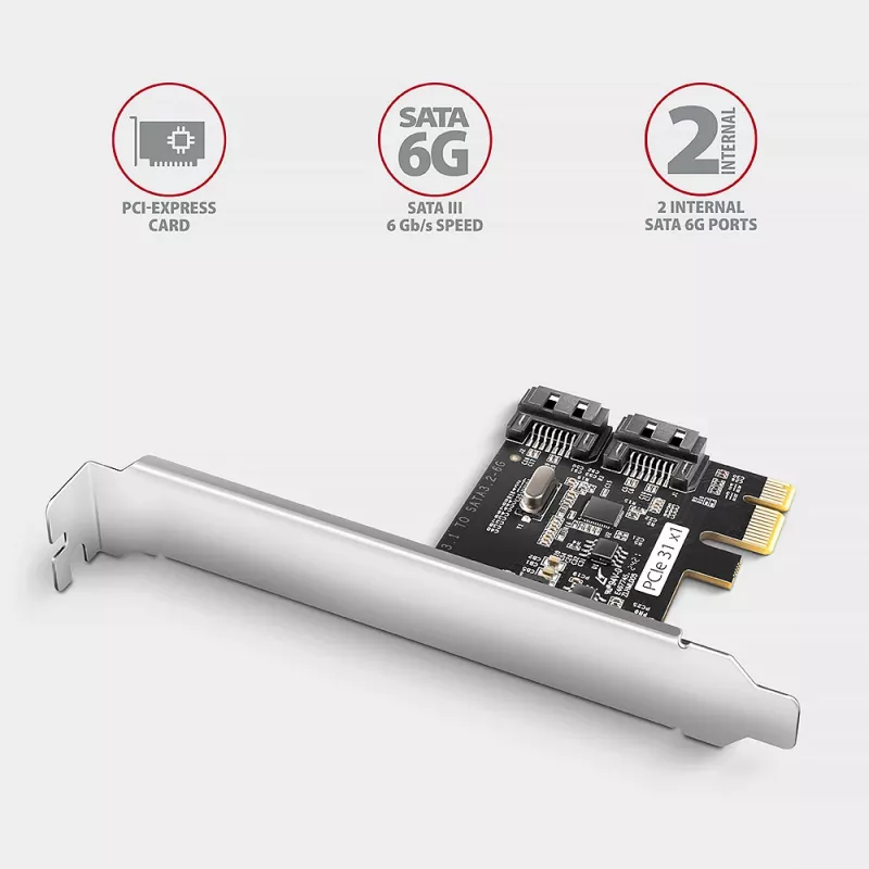 Sisemine SATA-adapter Axagon PCES-SJ2 PCIe 2 Gbit/s must