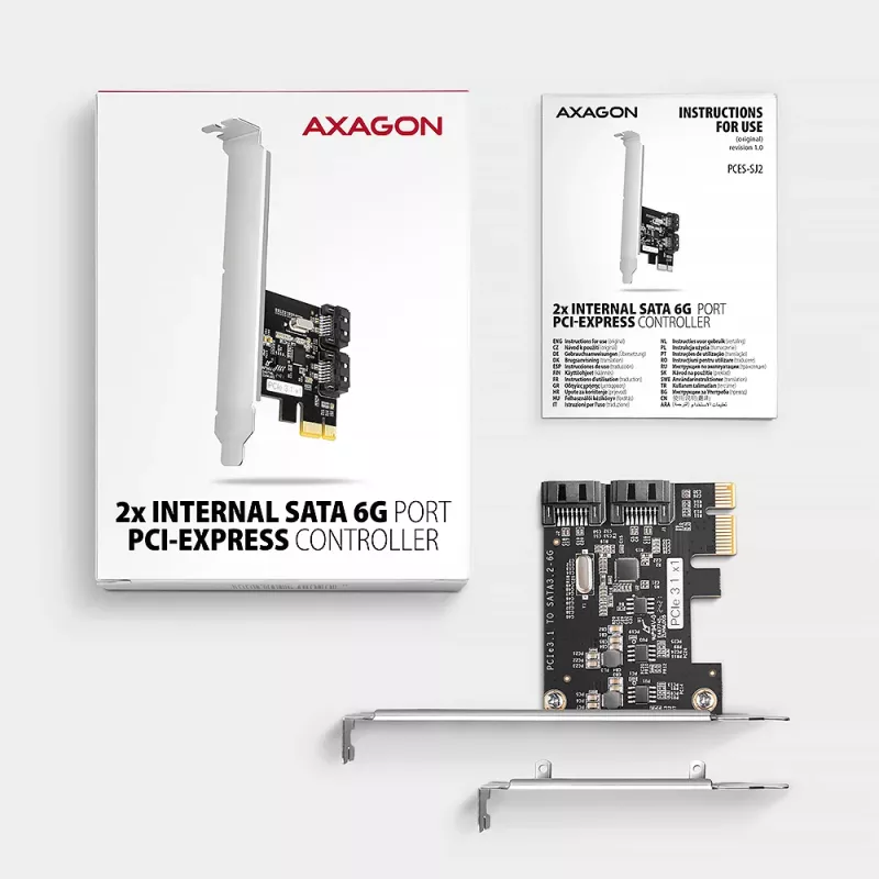 Sisemine SATA-adapter Axagon PCES-SJ2 PCIe 2 Gbit/s must