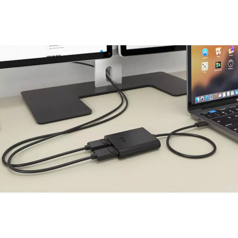 i-tec USB-C Dual 4K DisplayPort Video Adapter
