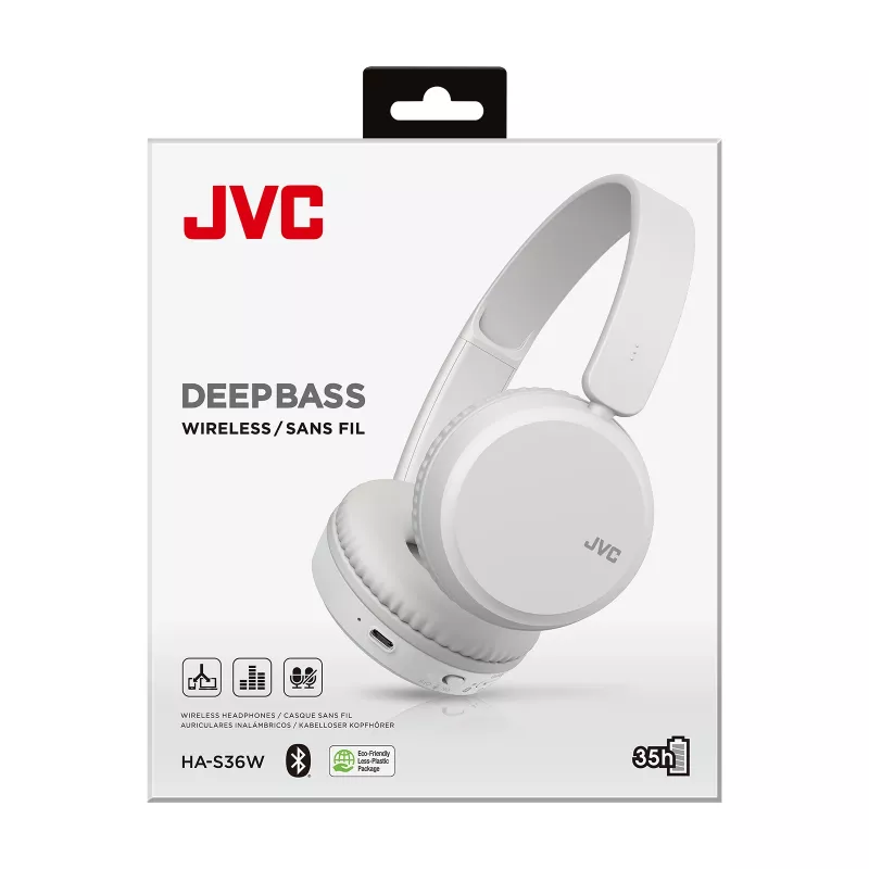 Kõrvaklapid JVC Deep Bass Bluetooth On Ear Valge