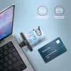 Axagon CRE-SMPC USB-C nutikaardi/ID-kaardi PocketReader kaardilugeja siseruumides USB USB-C Must