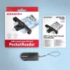 Axagon CRE-SMPC USB-C nutikaardi/ID-kaardi PocketReader kaardilugeja siseruumides USB USB-C Must