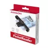 Axagon CRE-SMPC USB-C nutikaardi/ID-kaardi PocketReader kaardilugeja siseruumides USB USB-C Must