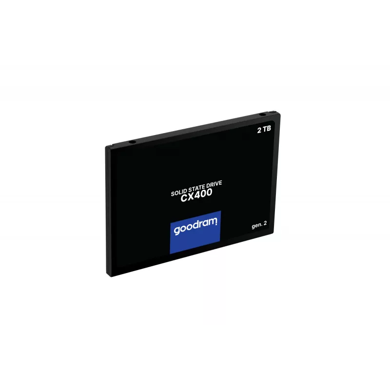 2.5-tolline SATA III SSD GOODRAM CX400 2,05 TB (2048 GB) 3D NAND, lugemiskiirus 550 MB/s, kirjutamiskiirus 500 MB/s, TBW 720, MTBF 2 000 000 h