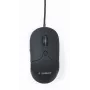 Juhtmega USB mänguhiir GEMBIRD MUS-UL-02 — ambidekstraalne, 2400 DPI, 6 nuppu, must
