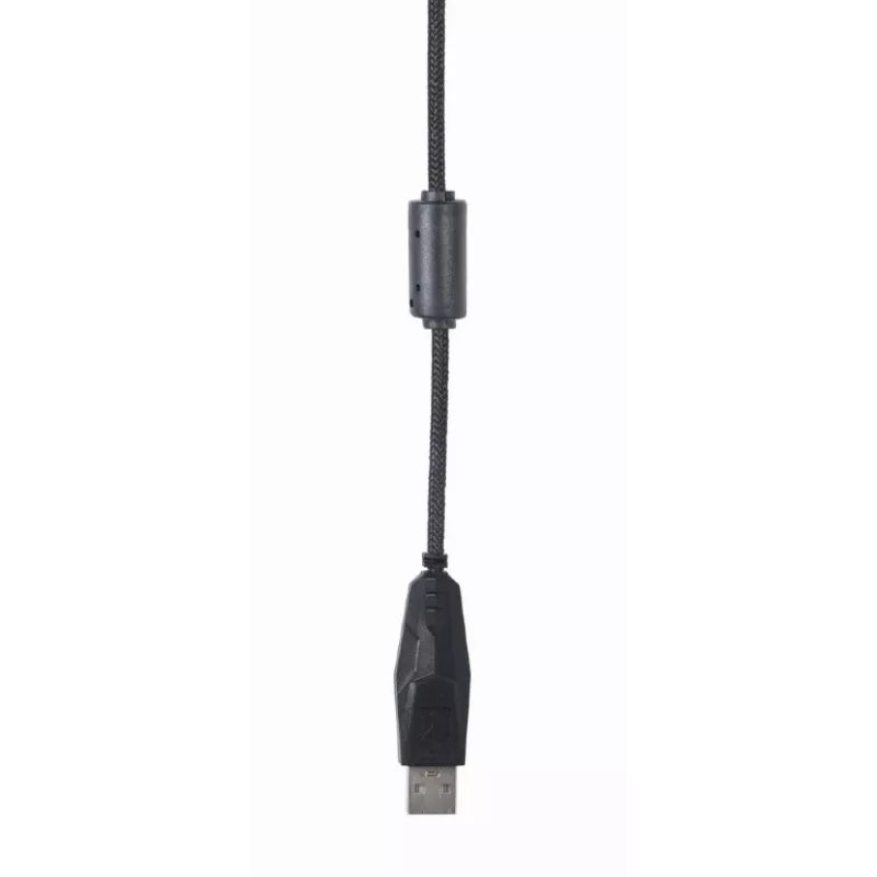 Juhtmega USB mänguhiir GEMBIRD MUS-UL-02 — ambidekstraalne, 2400 DPI, 6 nuppu, must