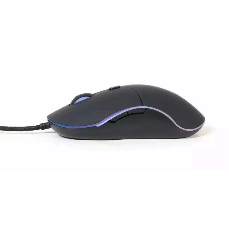 Juhtmega USB mänguhiir GEMBIRD MUS-UL-02 — ambidekstraalne, 2400 DPI, 6 nuppu, must