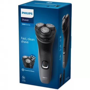 Philips pardel 1000 seeria S1142/00 elektriline pardel, roteeriv pardel, must, hall, PowerCut terasüsteem, SH30, 2 aastat, aku