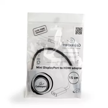 Mini DisplayPort-HDMI-kaabel Gembird A-MDPM-HDMIF4K-01 0,15 m, 4K, must