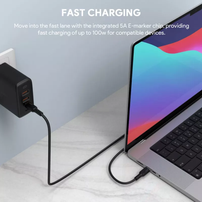 USB-kaabel AUKEY CB-KCC102 1,8m USB-C must 0,48 Gbit/s