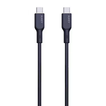 AUKEY USB-laadimiskaabel - 1x USB Type-C kuni 1x USB Type-C - PD 100W 5A - 1m must (silikoon)
