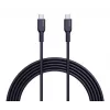 AUKEY USB-laadimiskaabel - 1x USB Type-C kuni 1x USB Type-C - PD 100W 5A - 1m must (silikoon)