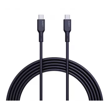 AUKEY USB-laadimiskaabel - 1x USB Type-C kuni 1x USB Type-C - PD 100W 5A - 1m must (silikoon)