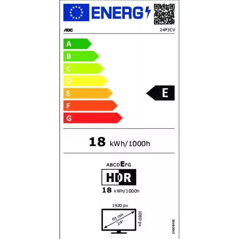 AOC 24P3CV arvutimonitor 60,5 cm (23,8 tolli) 1920 × 1080 pikslit Full HD LED must