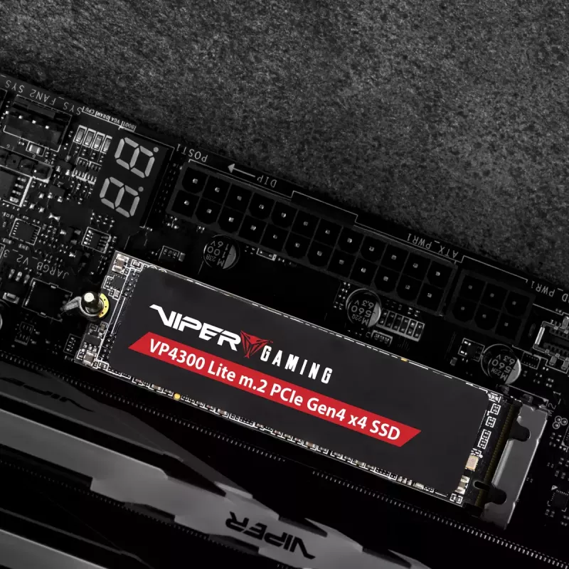 M.2 2280 NVMe SSD PATRIOT VP4300 Lite 4 TB, PCIe 4.0 x4, lugemine 7400 MB/s, kirjutamine 6000 MB/s, NVMe 2.0