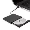 Qoltec 51858 väline DVD-RW optiline seade, USB 2.0 ja eSATA, salvlaadimine, must, 24x CD / 8x DVD