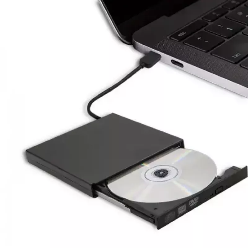 Qoltec 51858 väline DVD-RW optiline seade, USB 2.0 ja eSATA, salvlaadimine, must, 24x CD / 8x DVD