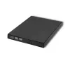 Qoltec 51858 väline DVD-RW optiline seade, USB 2.0 ja eSATA, salvlaadimine, must, 24x CD / 8x DVD