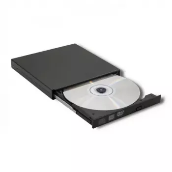 Qoltec 51858 väline DVD-RW optiline seade, USB 2.0 ja eSATA, salvlaadimine, must, 24x CD / 8x DVD