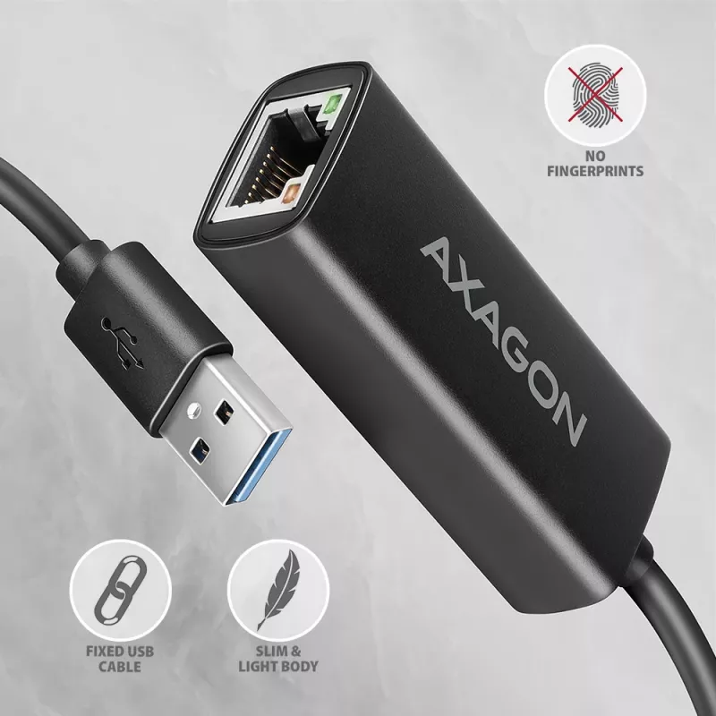 Axagon ADE-AR USB-A 3.2 Gen 1 – Gigabit Etherneti adapter, Realtek 8153