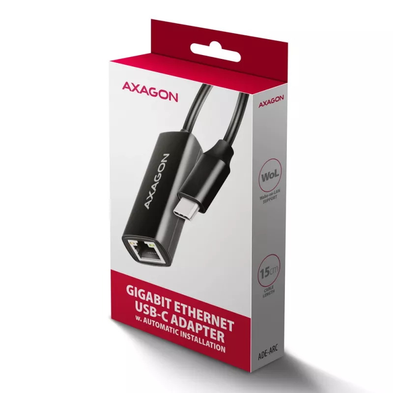 Axagon ADE-ARC USB-C 3.2 Gen 1 - Gigabit Ethernet adapter, Realtek 8153