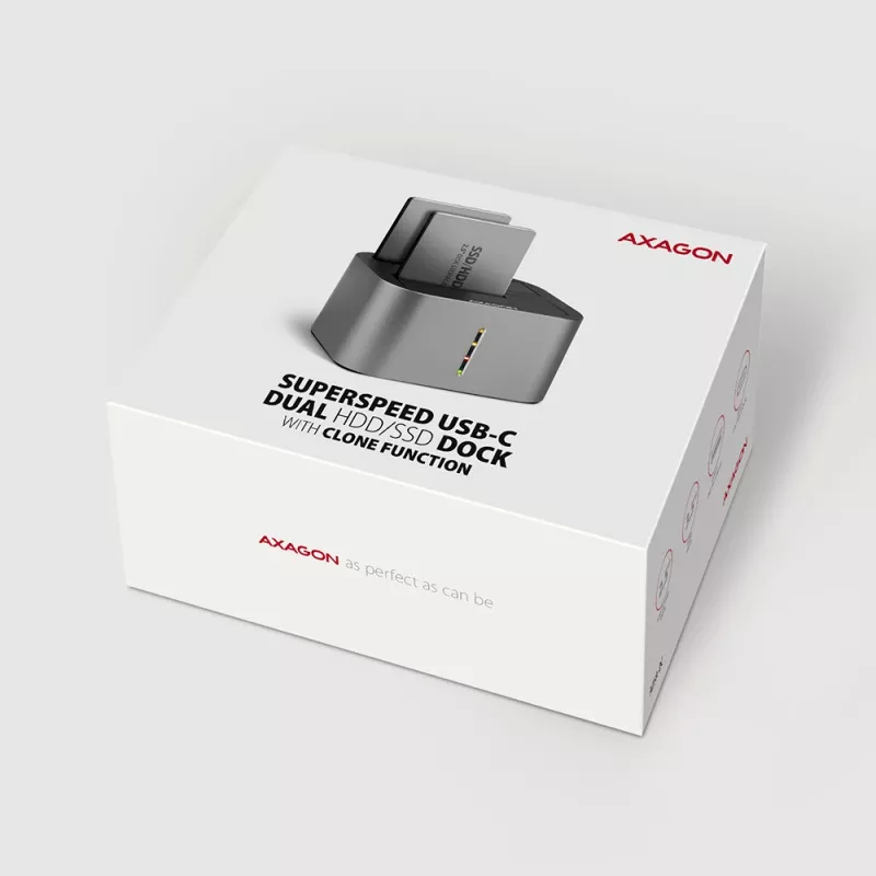 Axagon ADSA-DC SuperSpeed USB DUAL 2.5 tolli/3.5 tolli HDD/SSD DUAL dokk