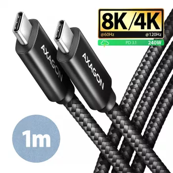 USB-kaabel Axagon BUCM4X-CM10AB USB4 Gen 3x2 1m must