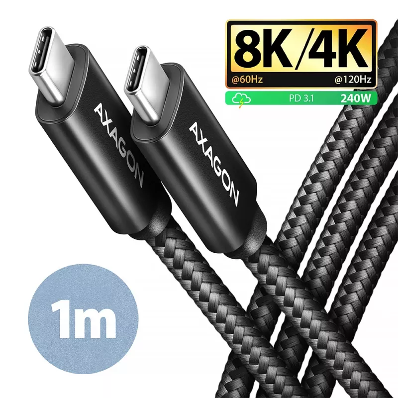 USB-kaabel Axagon BUCM4X-CM10AB USB4 Gen 3x2 1m must
