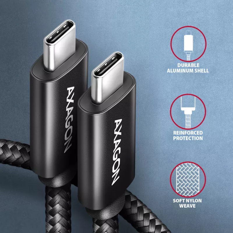 USB-kaabel Axagon BUCM4X-CM10AB USB4 Gen 3x2 1m must