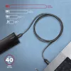 USB-kaabel Axagon BUCM4X-CM10AB USB4 Gen 3x2 1m must