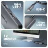 Axagon HMC-5H8K USB 5 Gbit/s jaotur 2x USB-A USB-C HDMI 8k/30 Hz PD 100 W kaabel USB-C juhtmega USB 3.2 Gen 1 (3.1 Gen 1) USB-C hall