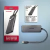 Axagon HMC-5H8K USB 5 Gbit/s jaotur 2x USB-A USB-C HDMI 8k/30 Hz PD 100 W kaabel USB-C juhtmega USB 3.2 Gen 1 (3.1 Gen 1) USB-C hall