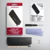 Axagon PCEM2-XS PCIe x16 - M.2 NVMe M-key pesa adapter, passiivse alumiiniumradiaatoriga