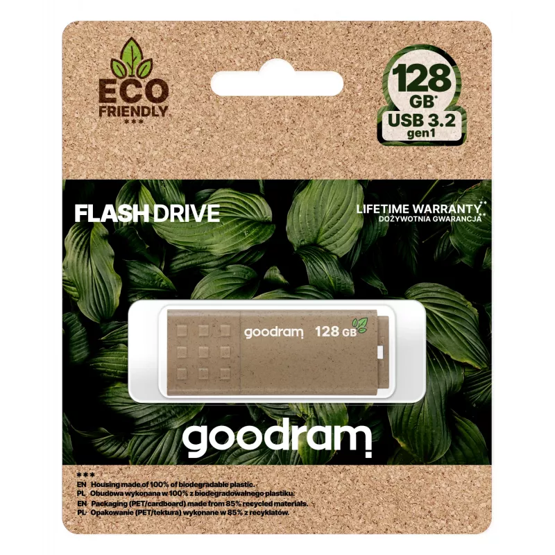 USB-mälupulk GOODRAM UME3 128 GB USB Type-A 3.2 Gen 1 (lugemiskiirus 60 MB/s, kirjutamiskiirus 20 MB/s, pronks)