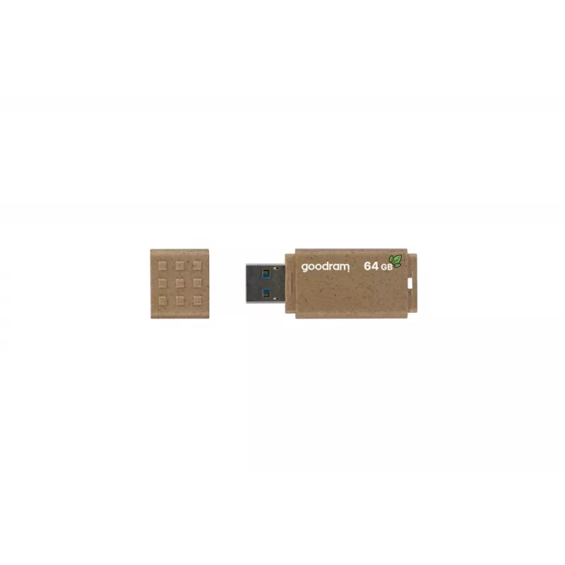 USB-mälupulk GOODRAM UME3 64 GB, USB Type-A 3.2 Gen 1, lugemine 60 MB/s, kirjutamine 20 MB/s, pruun